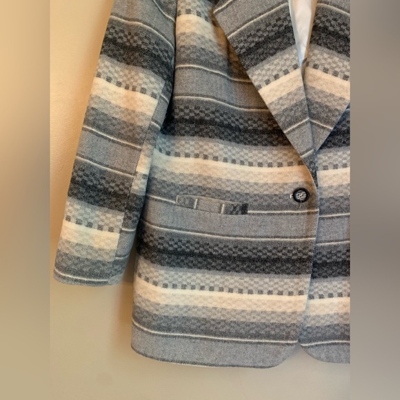 Vintage BRAETAN Wool Blend Aztec Tribal Blazer Jacket Size Large made in ukraine - Picture 3 of 7